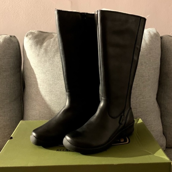 womens tall black dress boots